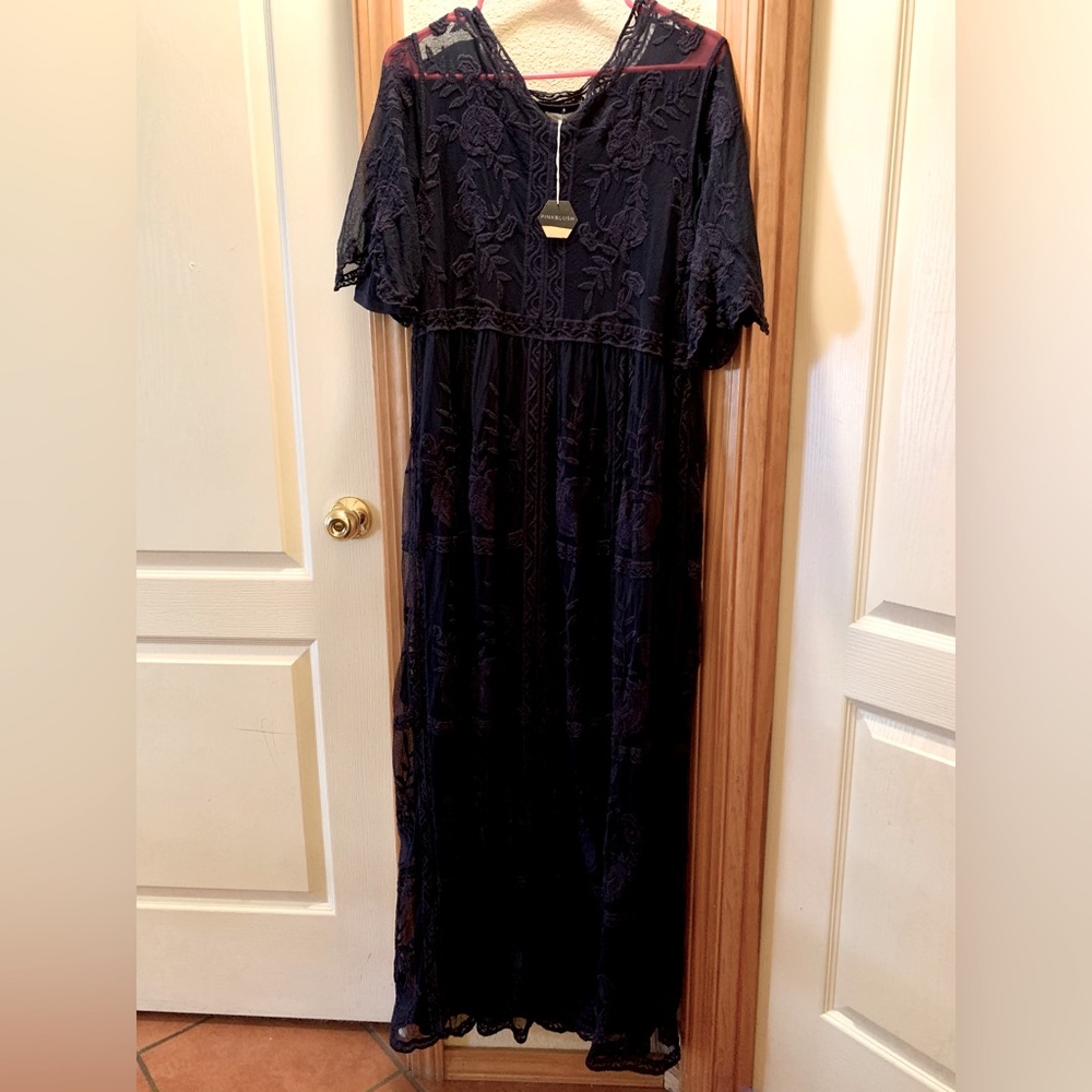 PinkBlush lace maxi dress ✨